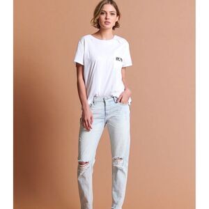 One X‎ Teaspoon Awesome Baggies
Jeans Light Wash Distressed Size 25